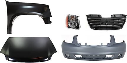 Replacement 5-Piece Kit, Front, Passenger Side Fender, Sport Utility, Includes (1) Bumper Cover, (1) Fender, (1) Grille, (1) Headlight, and (1) Hood