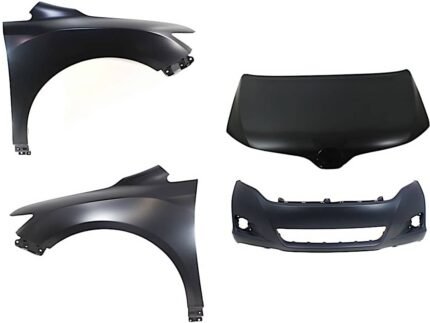 Replacement 4-Piece Kit Factory Style Hood, Steel, Primed, Includes (1) Bumper Cover, (2) Fender, and (1) Hood