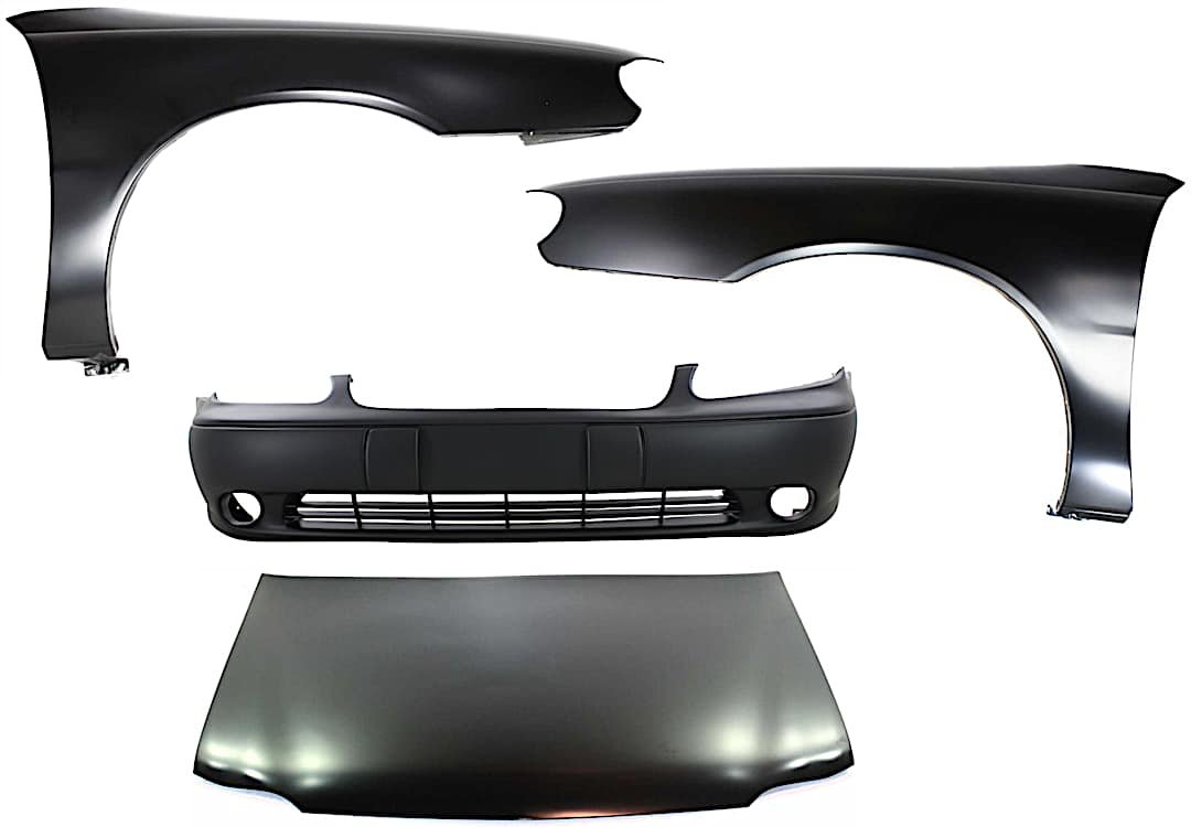 kit-72115-15_1.jpg Replacement 4-Piece Kit Factory Style Hood, Steel, Primed, Includes (1) Bumper Cover, (2) Fender, and (1) Hood - Image 1
