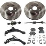 JC Whitney 8-Piece Kit Front Axle Assembly, Automatic Transmission, Plug-In Style Inboard Housing, Front Wheel Drive, Includes Brake Discs, Brake Pad Sets, and Control Arms
