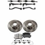 JC Whitney 10-Piece Kit Front Axle Assembly with Brake Discs, Brake Pad Sets, and Control Arms, All Wheel Drive, Automatic Transmission