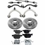 JC Whitney 10-Piece Kit Front Axle Assembly, All Wheel Drive, Includes Brake Discs, Brake Pad Sets, and Control Arms
