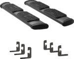 Luverne 277088-400713 Regal 7 in. Series Running Boards, Powdercoated Textured Black Non-Powered Stainless Steel Set of 2