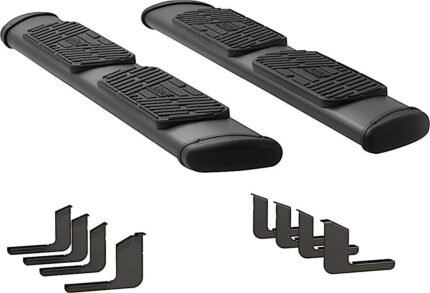 Luverne 277088-400752 Running Boards, Powdercoated Textured Black, Stainless Steel, Crew Cab Pickup/Extended Crew Cab Pickup, Regal 7 in. Series
