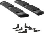 Luverne 277088-401743 Regal 7 in. Series Running Boards, Powdercoated Textured Black Non-Powered Stainless Steel Set of 2