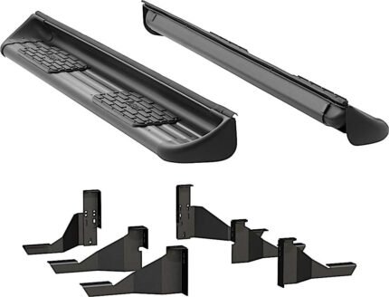 Luverne 281033-571032 Running Boards, Powdercoated Textured Black, Stainless Steel, Crew Cab Pickup/Crew Cab Pickup, Side Entry 7 in. Series