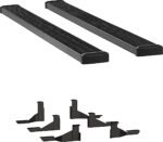 Luverne 415088-401113 7 in. Grip Step Series Running Boards, Powdercoated Textured Black Non-Powered Aluminum Set of 2