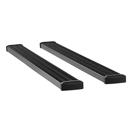Luverne 415088-401530 Running Boards, Powdercoated Textured Black, Aluminum, 7 in. Wide Stepping Surface, 88 in. Length, 67.1 in. Bed, Crew Cab Pickup/Extended Cab Pickup, Grip Step Series
