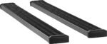 Luverne 415088-401633 7 in. Grip Step Series Running Boards, Powdercoated Textured Black Non-Powered Aluminum Set of 2