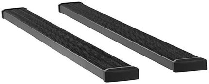 Luverne 415098-401232 7 in. Grip Step Series Running Boards, Powdercoated Textured Black Non-Powered Aluminum Set of 2