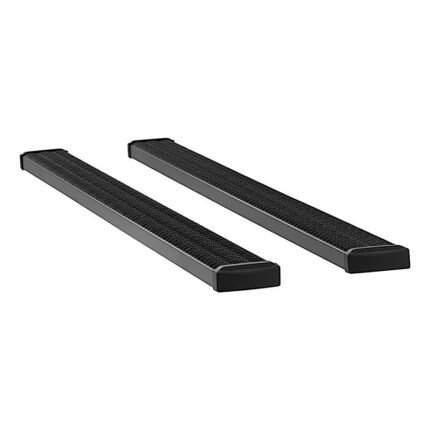 Luverne 415098-401530 Running Boards, Powdercoated Textured Black, Aluminum, 7 in. Wide Stepping Surface, 98 in. Length, Rocker Mount Type, Extended Cab Pickup/Standard Cab Pickup, 78.9/97.6 in. Bed, Grip Step Series