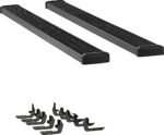 Luverne 415098-401725 7 in. Grip Step Series Running Boards, Powdercoated Textured Black Non-Powered Aluminum Set of 2