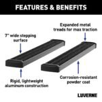 Luverne 415098-401733 Running Boards, Powdercoated Textured Black, Aluminum, Extended Cab Pickup/Standard Cab Pickup, 81.9/98.1 in. Bed, Grip Step Series - Image 4