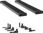 Luverne 415102-401117 Running Boards, Powdercoated Textured Black, Aluminum, Crew Cab Pickup/Extended Cab Pickup, 7 in. Grip Step Series