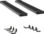 Luverne 415102-401438 Running Boards, Powdercoated Textured Black, Aluminum, 76.3 in. Bed, Crew Cab Pickup, 7 in. Grip Step Series