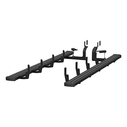 Luverne 415114-401449 Running Boards, Powdercoated Textured Black, Aluminum, Crew Cab Pickup/Extended Cab Pickup, 82.2/98.2 in. Bed, 7 in. Grip Step Series