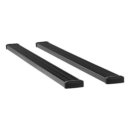Luverne 415114-401530 Running Boards, Powdercoated Textured Black, Aluminum, 7 in. Wide Stepping Surface, 114 in. Length, Crew Cab Pickup/Extended Cab Pickup, 78.9/97.6 in. Bed, Grip Step Series