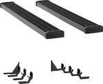 Luverne 415125-401338 Running Boards, Powdercoated Textured Black, Aluminum, Wheel to Wheel, Fits 98.3 in. Bed, Crew Cab Pickup, 7 in. Grip Step Series