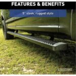 Luverne 416088-4055121 5 in. SlimGrip Series Running Boards, Powdercoated Textured Black Non-Powered Aluminum Set of 2 - Image 8