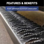 Luverne 416088-4055121 5 in. SlimGrip Series Running Boards, Powdercoated Textured Black Non-Powered Aluminum Set of 2 - Image 9