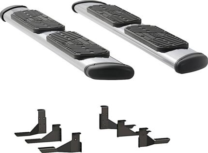 Luverne 477078-401113 Running Boards, Polished, Stainless Steel, 2-Door/4-Door, Extended Cab Pickup, Regal 7 in. Series