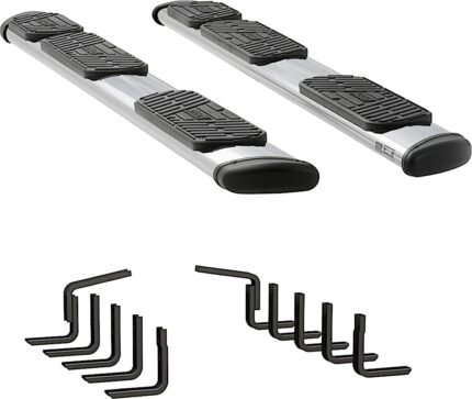 Luverne 477125-400829 Running Boards, Polished, Stainless Steel, 98.0 in. Bed, Crew Cab Pickup, Regal 7 in. Series