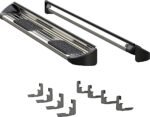 Luverne 480744-581444 Side Entry 7 in. Series Running Boards, Powdercoated Silver Non-Powered Stainless Steel Set of 2