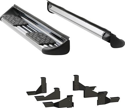 Luverne 481143-571743 Side Entry 7 in. Series Running Boards, Polished Non-Powered Stainless Steel Set of 2