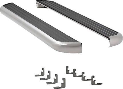 Luverne 575088-581444 6 1/2 in. MegaStep Series Running Boards, Polished Non-Powered Aluminum Set of 2