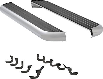 Luverne 575098-570125 Running Boards, 98 in. Length, with Polished Stainless Steel Trim, For Long Models, 6 1/2 in. MegaStep Series