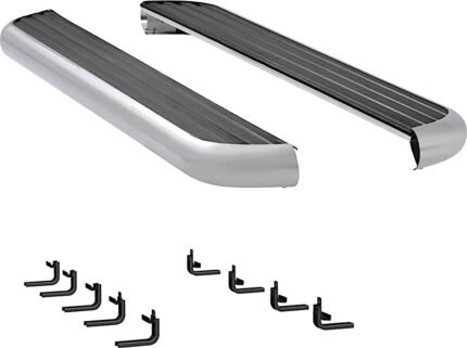 Luverne 575098-570745 Running Boards, 98 in. Length, with Polished Stainless Steel Trim, 6 1/2 in. MegaStep Series