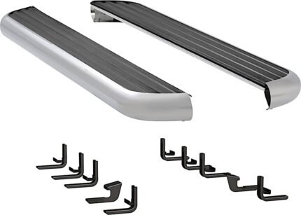 Luverne 575098-571475 Running Boards, 98 in. Length, with Polished Stainless Steel Trim, 6 1/2 in. MegaStep Series