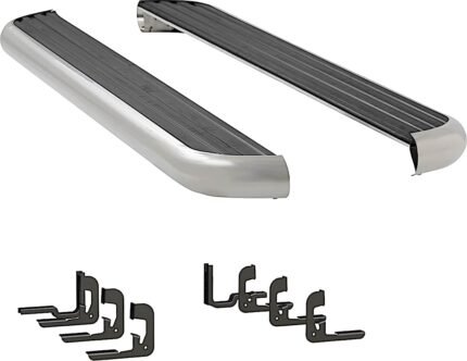 Luverne 575102-571447 Running Boards, with Polished Stainless Steel Trim, Crew Cab Pickup/Extended Cab Pickup, 69.3/78.8/78.9 in. Bed, 6 1/2 in. MegaStep Series