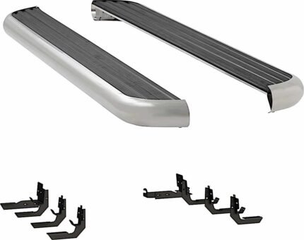 Luverne 575114-571438 Running Boards, with Polished Stainless Steel Trim, 76.3 in. Bed, Extended Crew Cab Pickup, 6 1/2 in. MegaStep Series