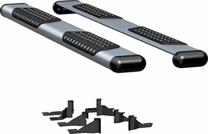Luverne 583078-570939 Running Boards, Powdercoated Silver, Aluminum, 76.3 in. Bed, Standard Cab Pickup, O-Mega II 6 in. Series