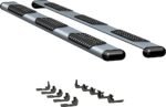 Luverne 583098-571725 O-Mega II 6 in. Series Running Boards, Powdercoated Silver Non-Powered Aluminum Set of 2