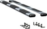 Luverne 583114-571447 Running Boards, Powdercoated Silver, Aluminum, Crew Cab Pickup/Extended Cab Pickup, 78.8/78.9/97.6 in. Bed, O-Mega II 6 in. Series