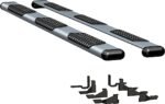 Luverne 583114-571747 Running Boards, Powdercoated Silver, Aluminum, Crew Cab Pickup/Extended Cab Pickup, 78.8/97.6/97.6 in. Bed, O-Mega II 6 in. Series