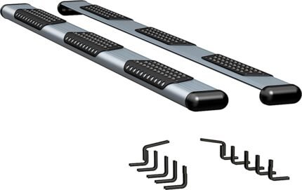 Luverne 583125-570829 Running Boards, Powdercoated Silver, Aluminum, 98.0 in. Bed, Crew Cab Pickup, O-Mega II 6 in. Series