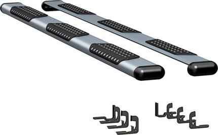 Luverne 583125-571447 Running Boards, Powdercoated Silver, Aluminum, 97.6 in. Bed, Crew Cab Pickup, O-Mega II 6 in. Series