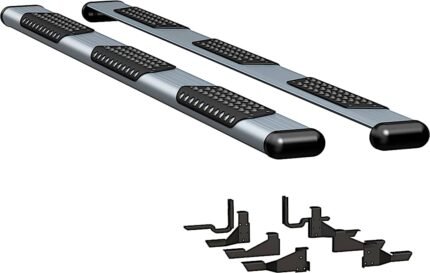 Luverne 583125-571747 Running Boards, Powdercoated Silver, Aluminum, 97.6 in. Bed, Crew Cab Pickup, O-Mega II 6 in. Series