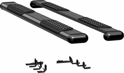 Luverne 584078-570938 Running Boards, Powdercoated Textured Black, Aluminum, 76.3 in. Bed, Standard Cab Pickup, O-Mega II 6 in. Series