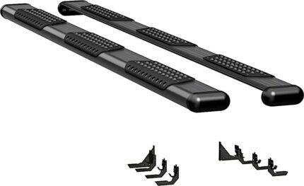 Luverne 584098-571338 Running Boards, Powdercoated Textured Black, Aluminum, 98.3 in. Bed, Standard Cab Pickup, O-Mega II 6 in. Series