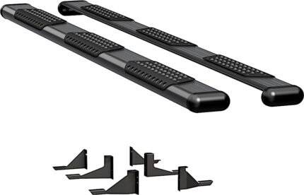 Luverne 584098-571345 Running Boards, Powdercoated Textured Black, Aluminum, 98 in. Length, 135.0 in. Wheelbase, For Long Models, O-Mega II 6 in. Series
