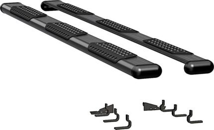 Luverne 584102-570929 Running Boards, Powdercoated Textured Black, Aluminum, 67.0 in. Bed, Crew Cab Pickup, O-Mega II 6 in. Series