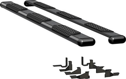 Luverne 584102-571747 Running Boards, Powdercoated Textured Black, Aluminum, 78.8 in. Bed, Extended Cab Pickup, O-Mega II 6 in. Series