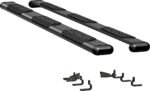 Luverne 584114-570929 Running Boards, Powdercoated Textured Black, Aluminum, 97.4 in. Bed, Extended Cab Pickup, O-Mega II 6 in. Series