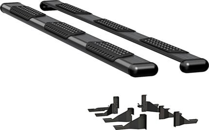Luverne 584114-571439 Running Boards, Powdercoated Textured Black, Aluminum, 76.3 in. Bed, Extended Crew Cab Pickup, O-Mega II 6 in. Series