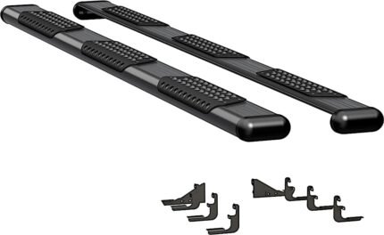 Luverne 584114-571529 Running Boards, Powdercoated Textured Black, Aluminum, 97.6 in. Bed, Extended Cab Pickup, O-Mega II 6 in. Series