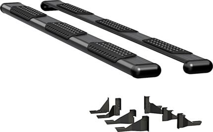 Luverne 584125-571339 Running Boards, Powdercoated Textured Black, Aluminum, 98.3 in. Bed, Crew Cab Pickup, O-Mega II 6 in. Series
